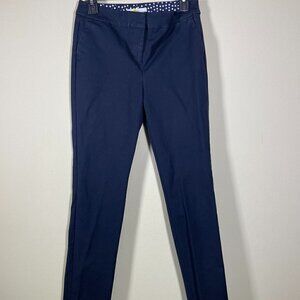 Boden Pants Womens Size 6 Long  Navy Blue Straight Leg Cotton